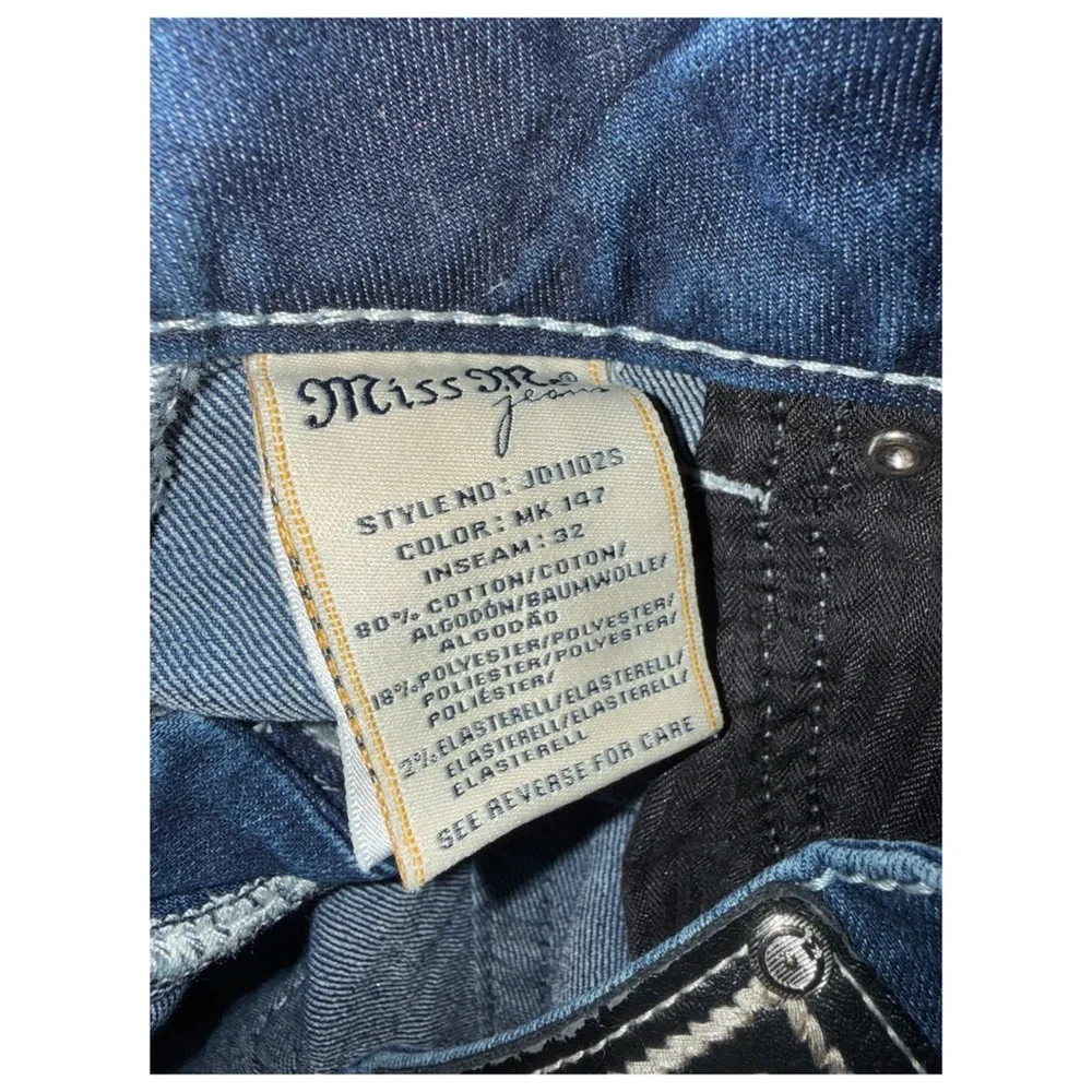 Miss Me - JD1102S Skinny Jeans - Dark Wash Contrast Stitch Denim - Size 25 - Picture 7 of 9
